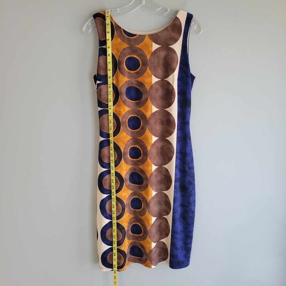 Joseph Ribkoff Mod Abstract Retro Sheath Dress Size 10 - Picture 4 of 9